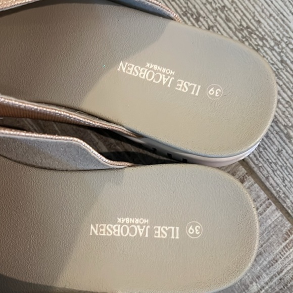 ILSE JACOBSEN Sz 39 Tulip Metallic Shimmer Slip On Slide Sandals - Picture 2 of 4